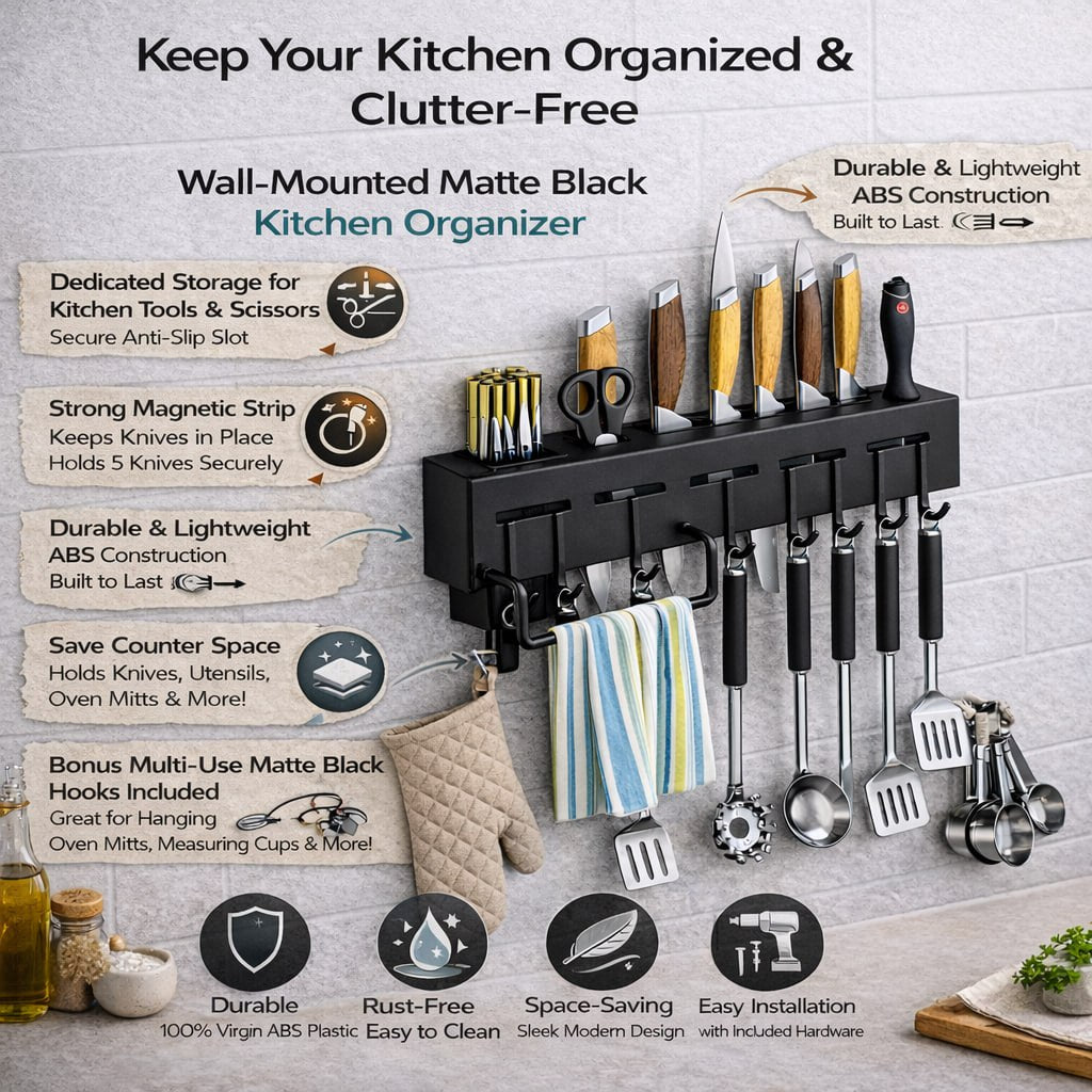 Kitchen Shelf Black