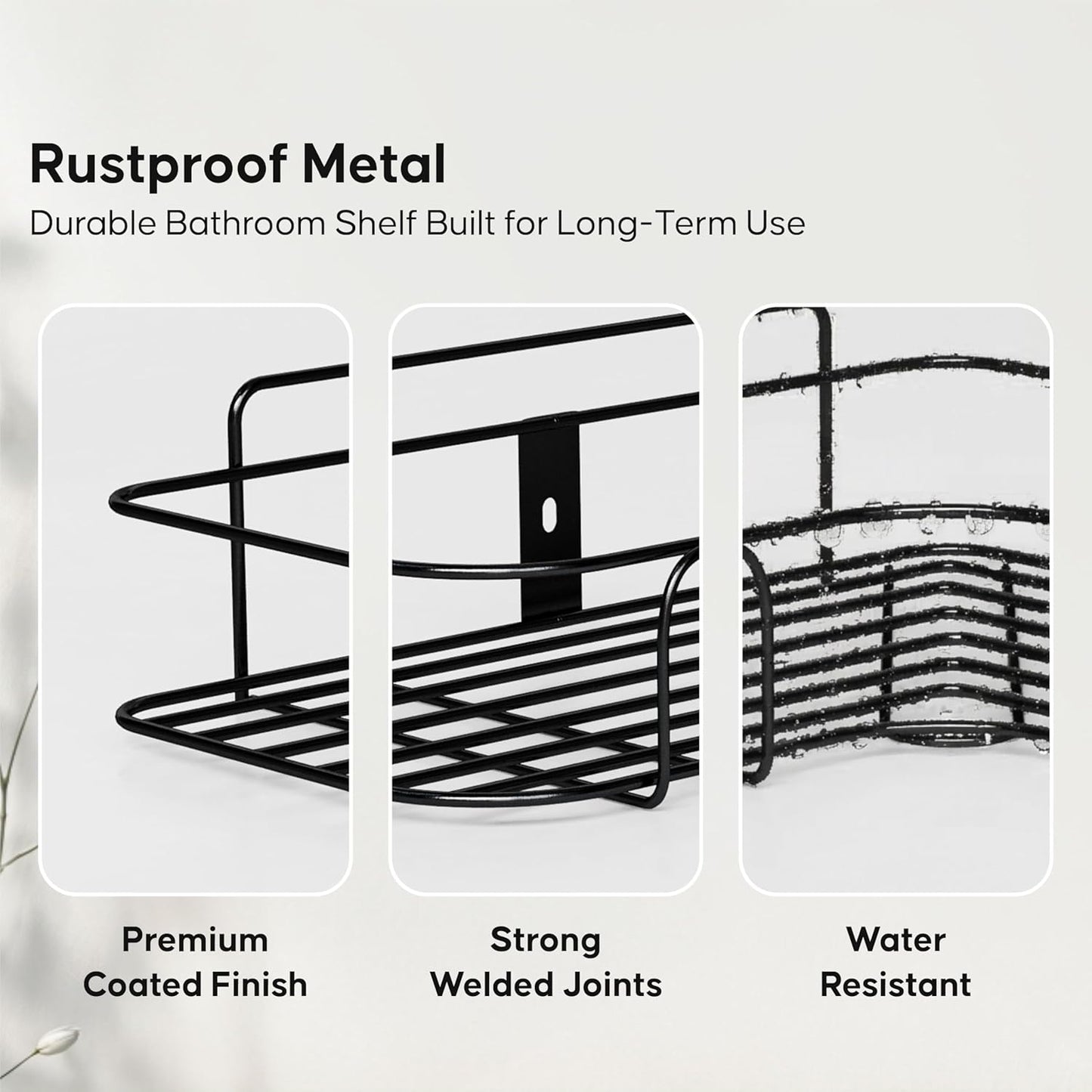 Metal Bathroom Corner Shelf Rack