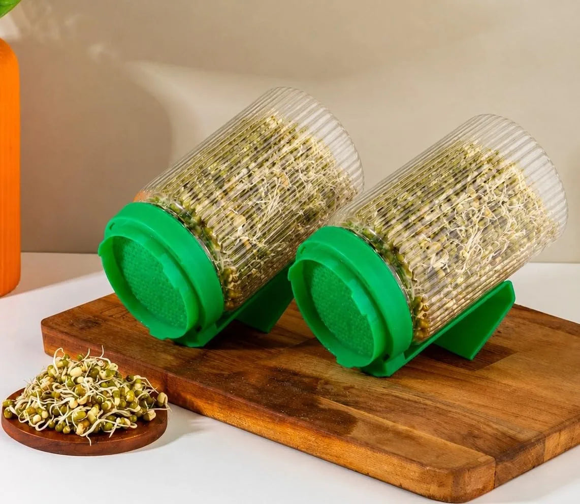 Sprout Maker Jar with Drain Lid & Stand